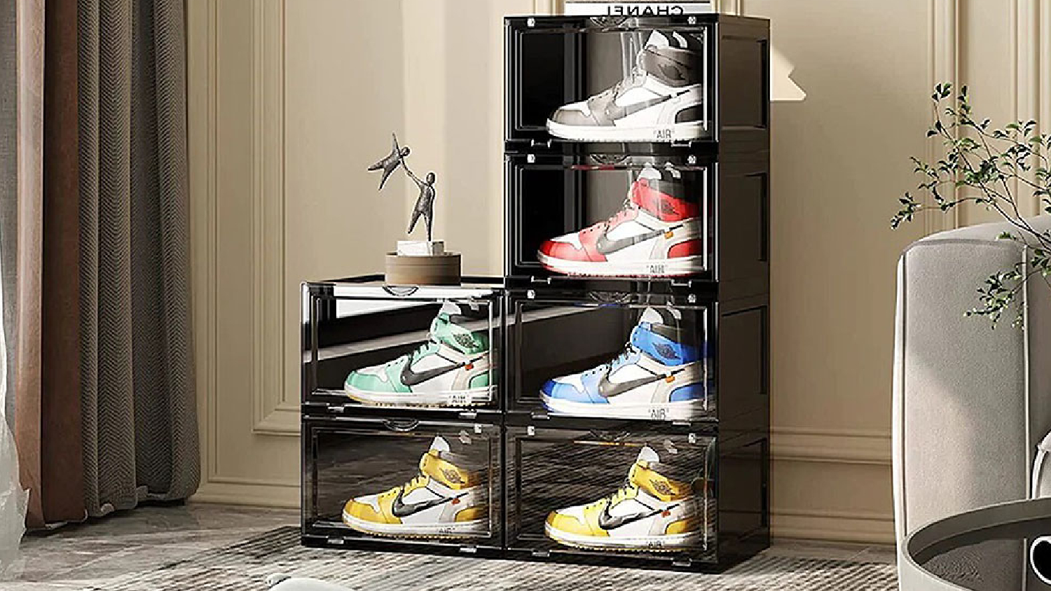 SOGA 3 Tier Shoe Organizer - Black