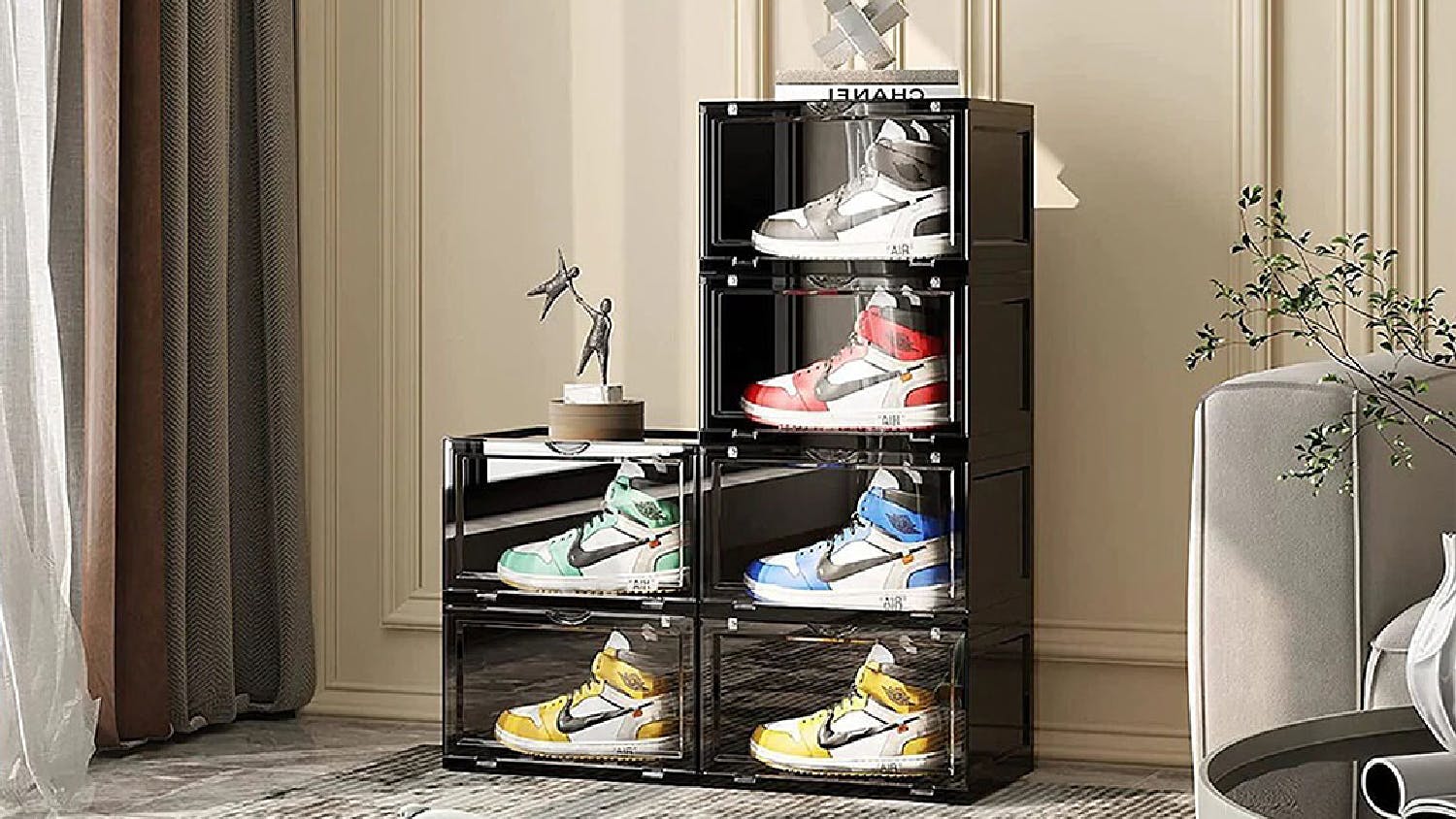 SOGA 4 Tier Shoe Organizer - Black