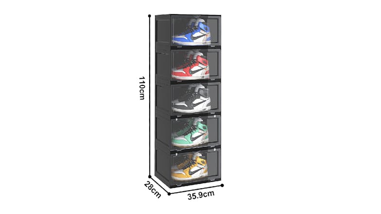 SOGA 5 Tier Shoe Organizer - Black