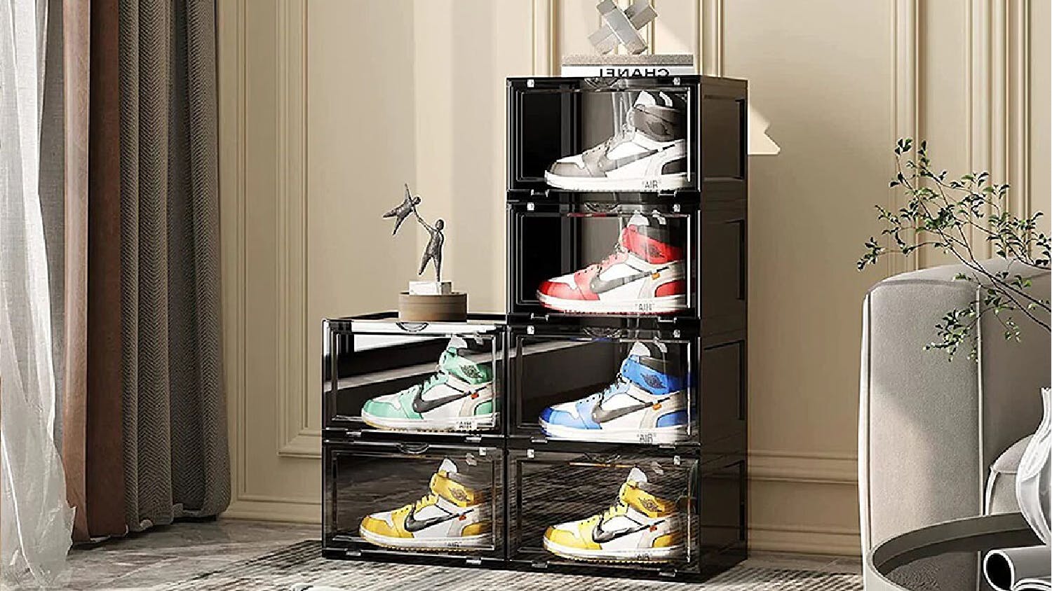 SOGA 6 Tier Shoe Organizer - Black