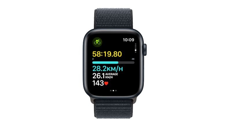 Apple Watch SE (3rd Gen) - Midnight Aluminium Case with Midnight Sport Loop (44mm, Cellular & GPS, Bluetooth)