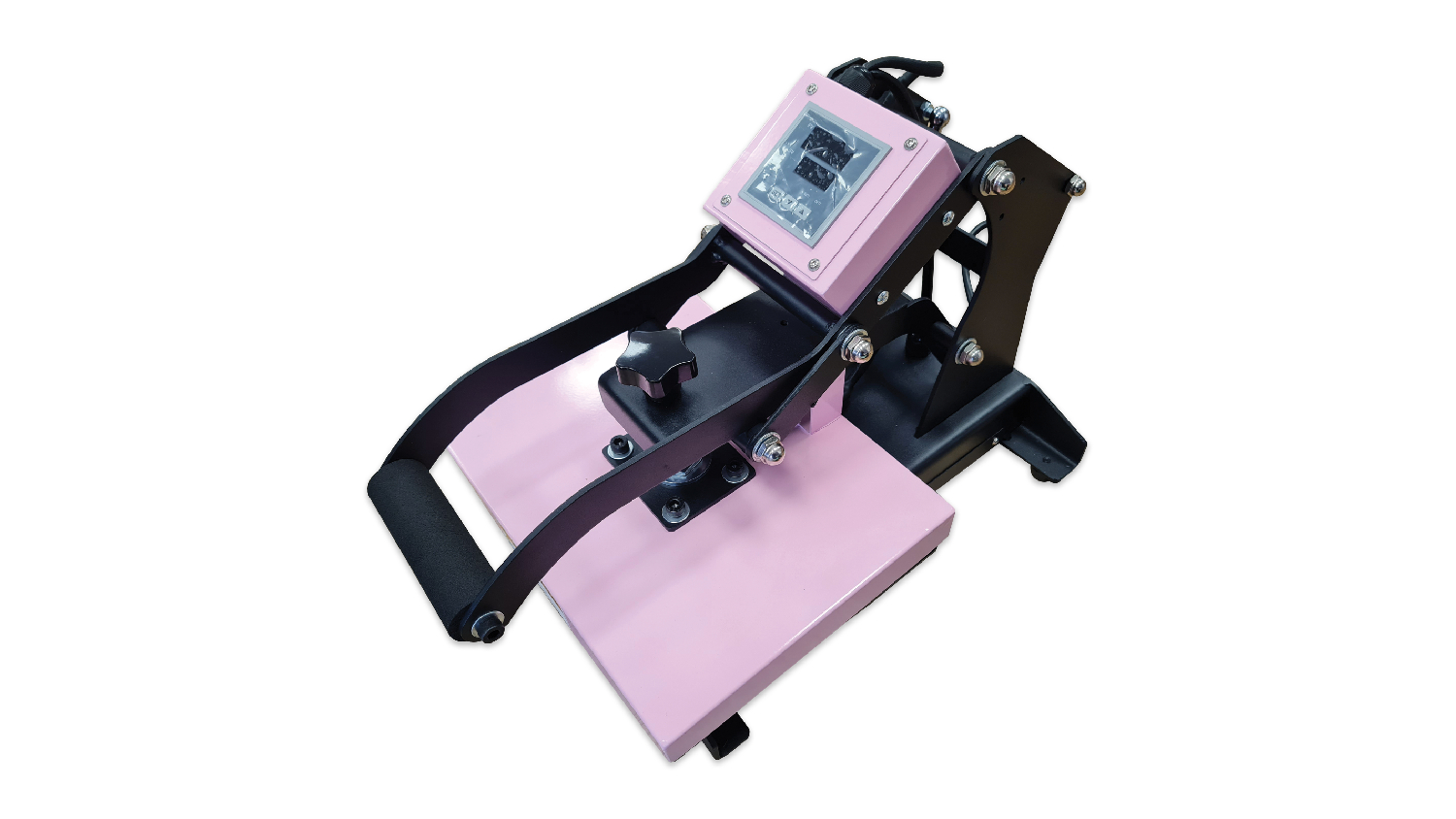 Magic Transfer Clamshell Flat Heat Press 23 x 30cm - Black/Baby Pink