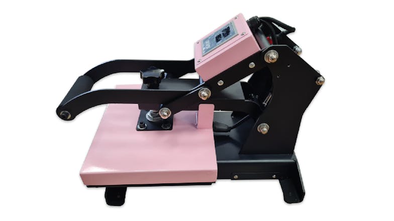 Magic Transfer Clamshell Flat Heat Press 23 x 30cm - Black/Baby Pink