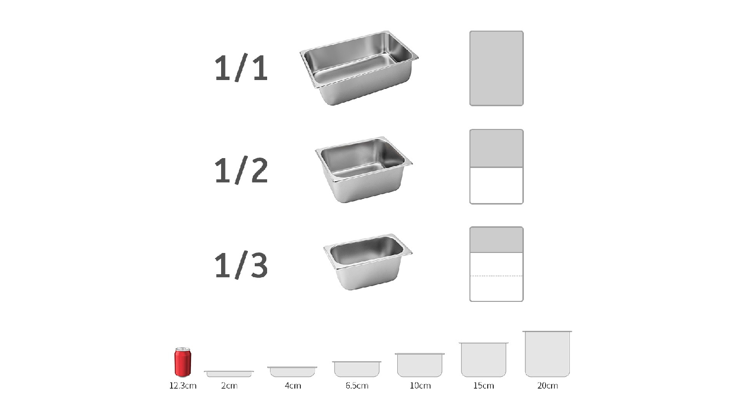 SOGA Gastronorm Food Service Tray GN1/2 200mm