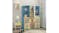 SOGA Modular Children's Storage Cubes 110 x 37 x 165cm - Blue Castle Print