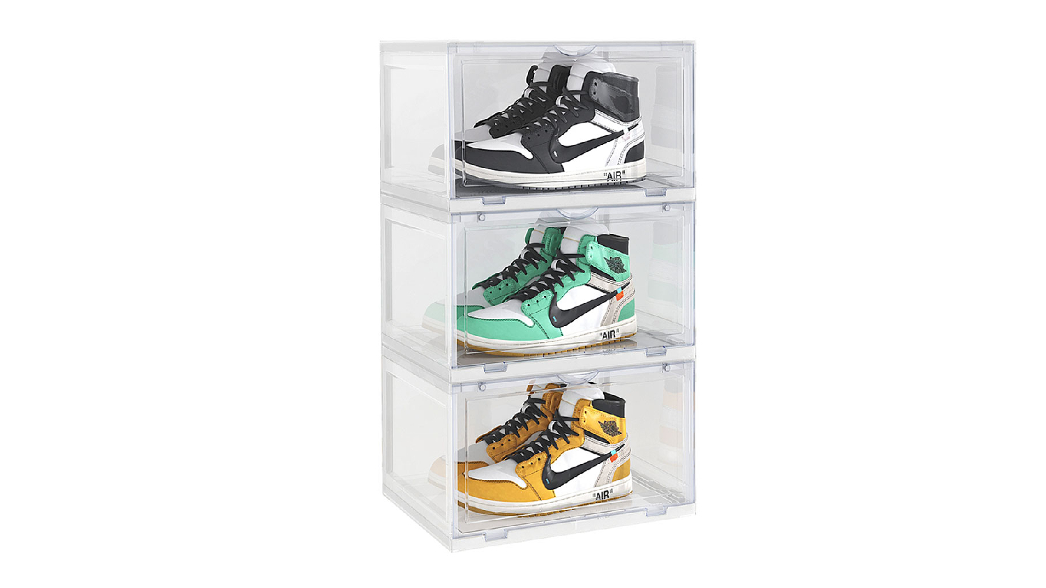 SOGA 3 Tier Shoe Organizer - Transparent