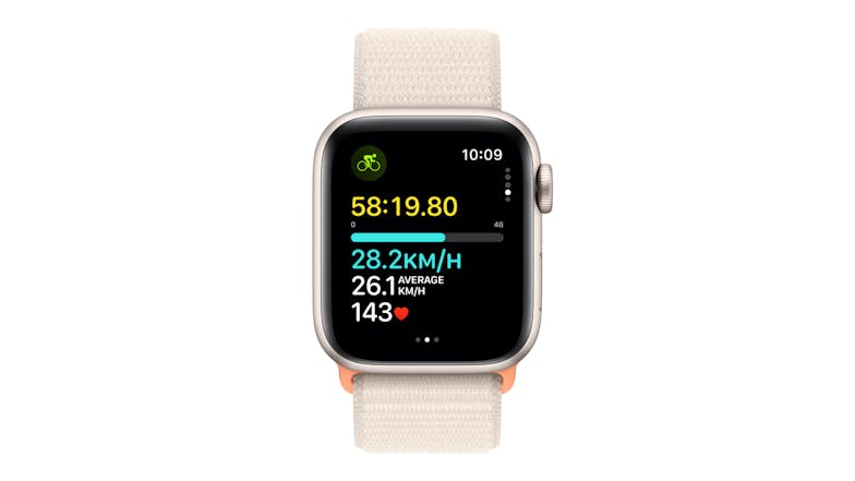 Apple Watch SE (3rd Gen) - Starlight Aluminium Case with Starlight Sport Loop (40mm, Cellular & GPS, Bluetooth)