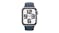 Apple Watch SE (3rd Gen) - Silver Aluminium Case with Storm Blue Sport Band (44mm, Cellular & GPS, Bluetooth, Small-Medium Band)