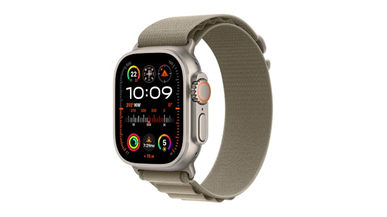 Apple Watch Ultra 2 - Titanium Case with Olive Alpine Loop (49mm, Cellular & GPS, Bluetooth, Small Loop)