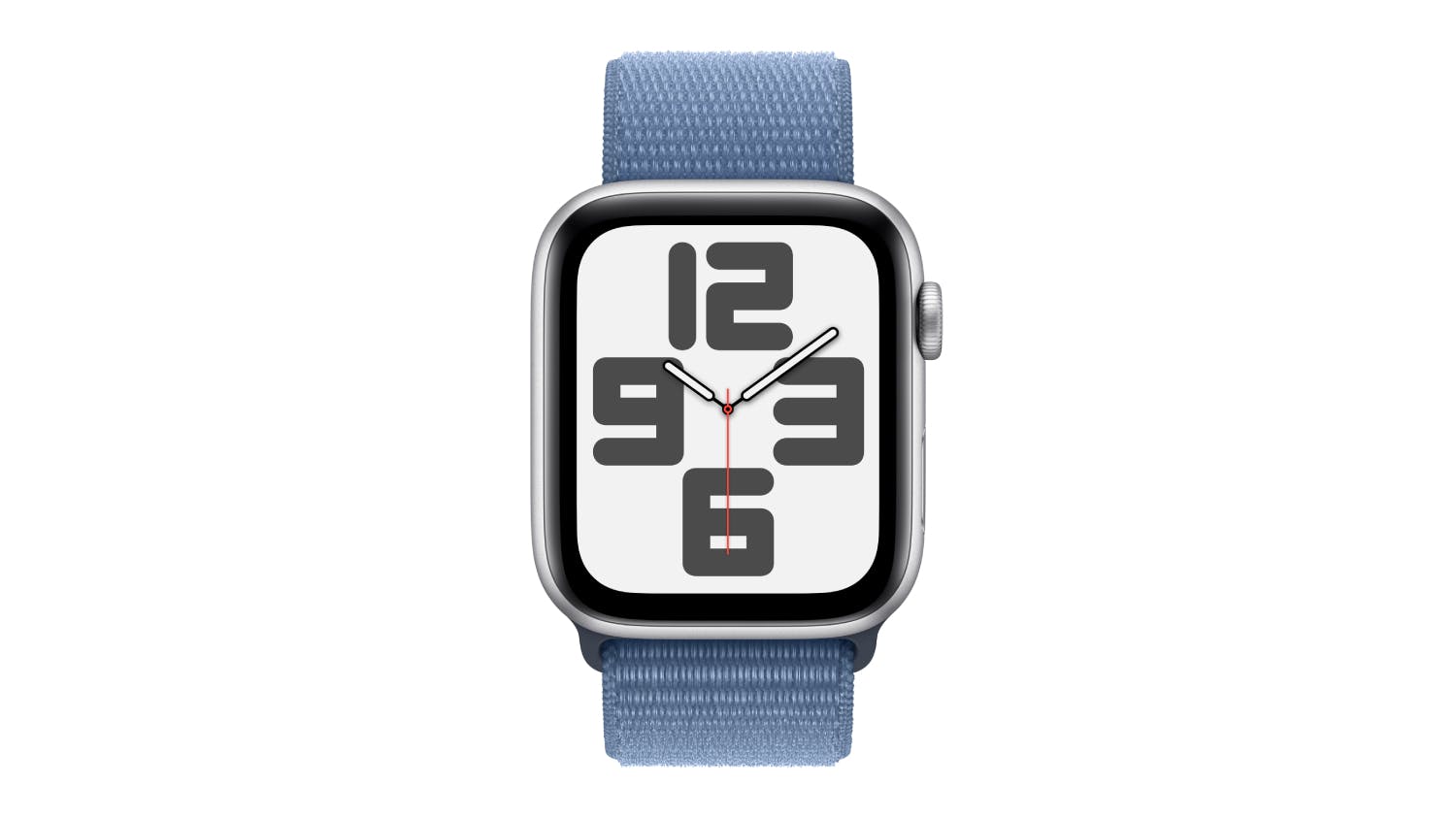 Apple Watch SE (3rd Gen) - Silver Aluminium Case with Winter Blue Sport Loop (44mm, Cellular & GPS, Bluetooth)