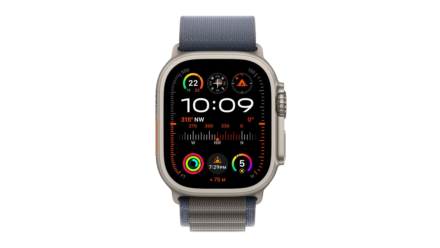 Apple Watch Ultra 2 - Titanium Case with Blue Alpine Loop (49mm, Cellular & GPS, Bluetooth, Small Loop)