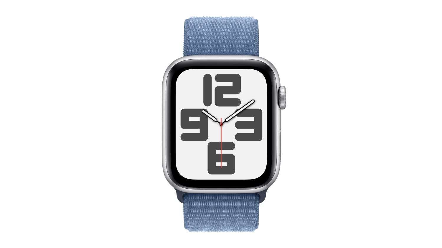 Apple Watch SE - Silver Aluminium Case with Winter Blue Sport Loop (44mm, GPS, Bluetooth)
