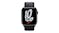 Nike Nylon Sports Loop Watch Strap for Apple Watch 45mm - Black (Reg)