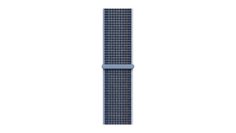 Apple Silicone Sport Loop Watch Strap for Apple Watch 45mm - Storm Blue