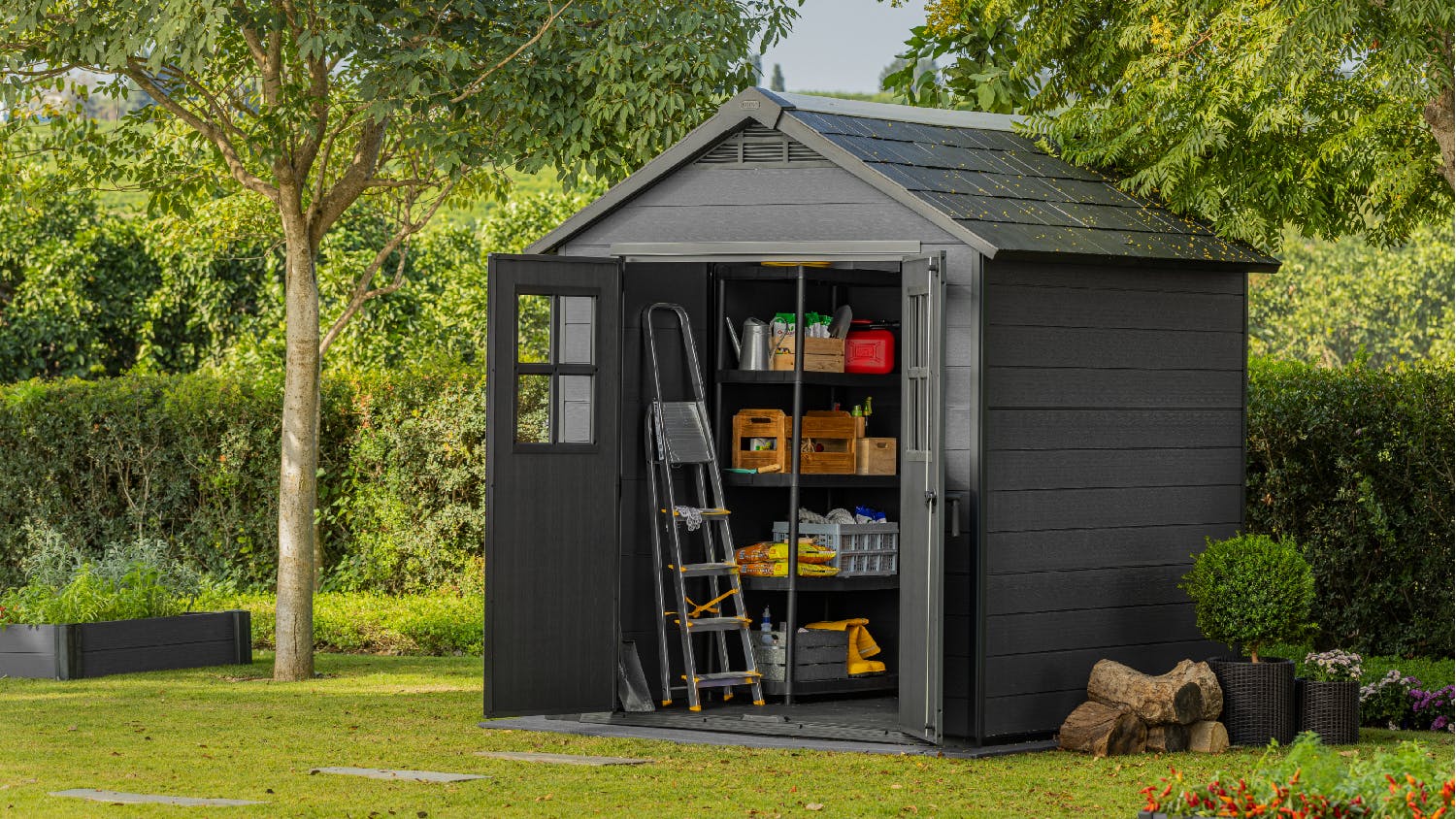 Keter Newton 757 Garden Shed - Grey