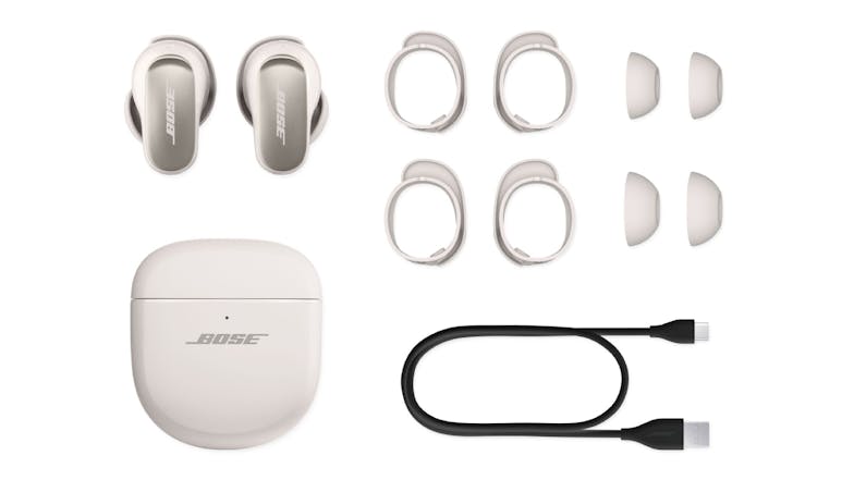 Bose QuietComfort Ultra Active Noise Cancelling True Wireless In-Ear Headphones - White