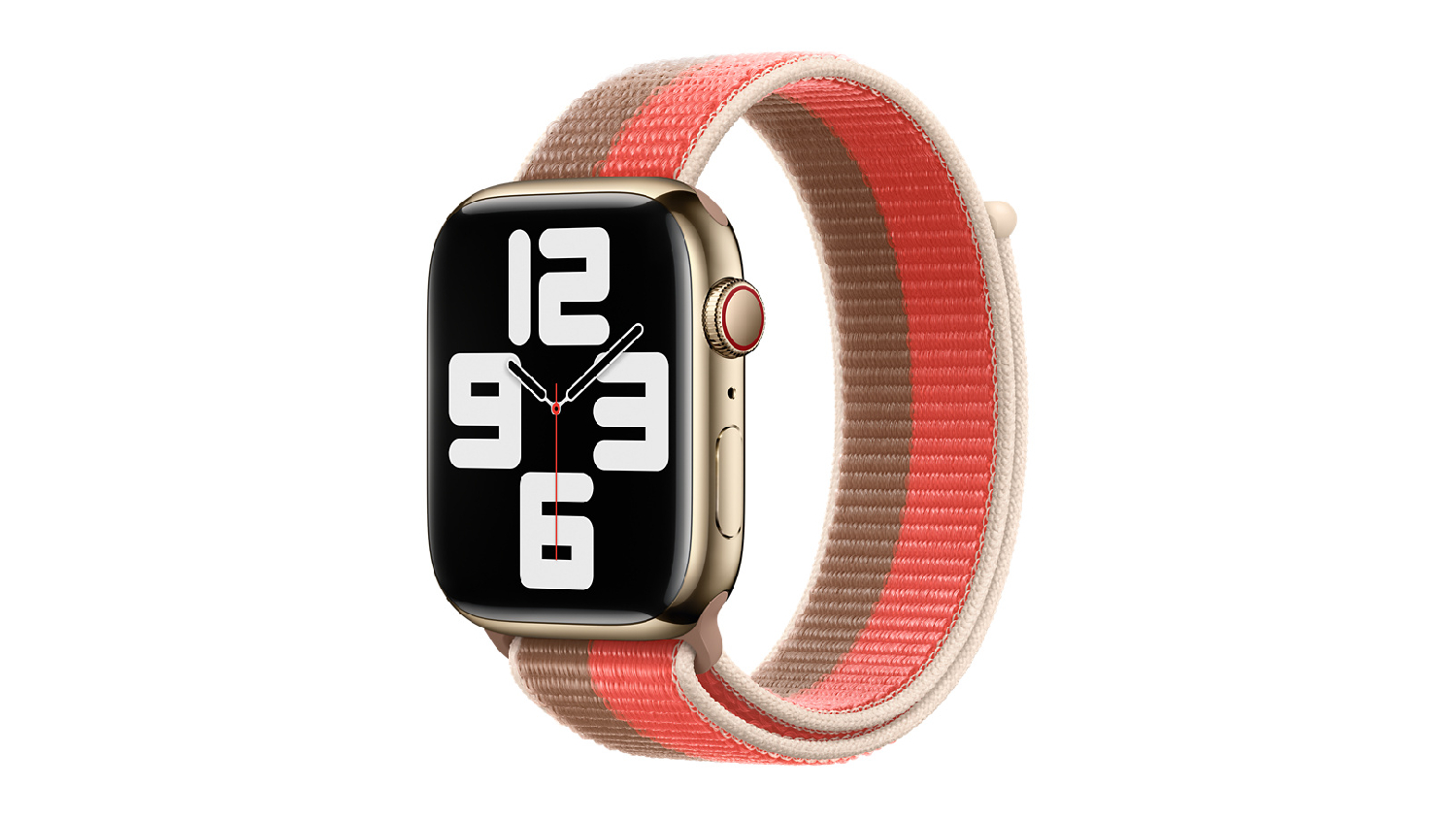 Apple Nylon Sports Loop Watch Strap for Apple Watch 45mm Pink Pomelo