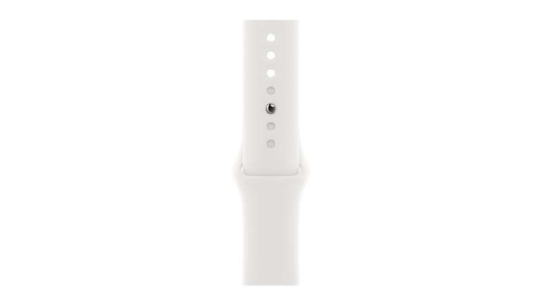 Apple Silicone Sports Band Watch Strap for Apple Watch 45mm - White