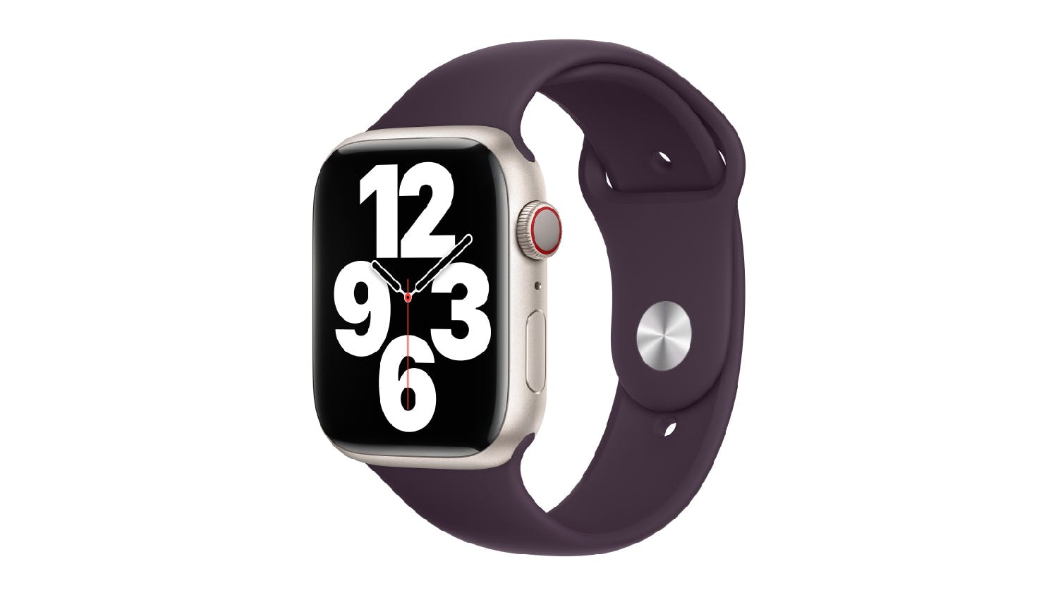 Apple Silicone Sports Band Watch Strap for Apple Watch 45mm - Elderberry