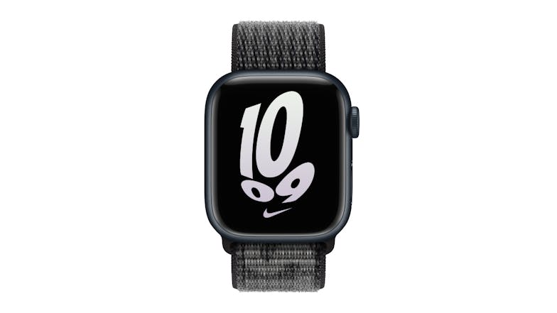 Nike Nylon Sports Loop Watch Strap for Apple Watch 41mm - Black/Summit White