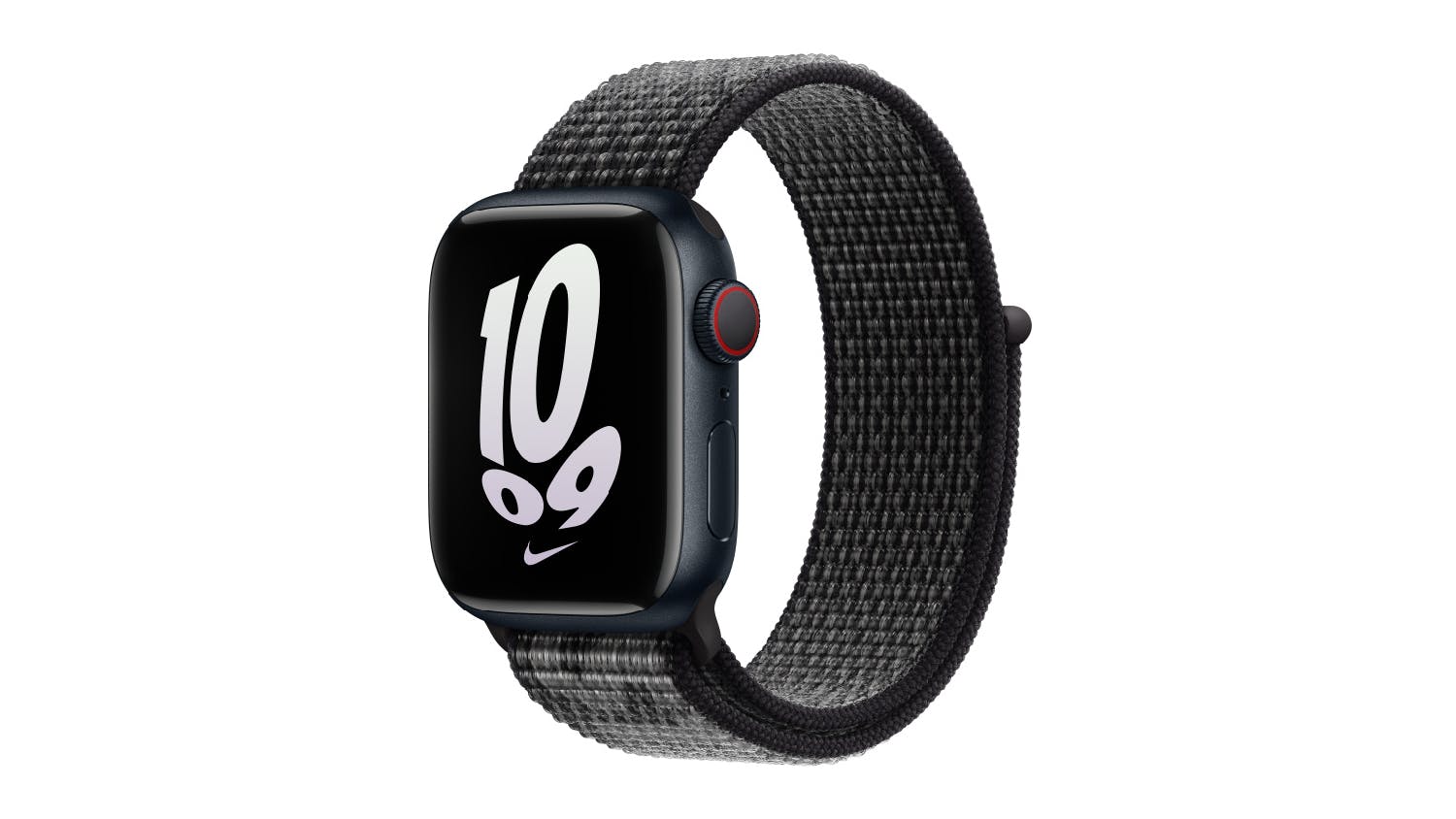 Nike Nylon Sports Loop Watch Strap for Apple Watch 41mm - Black/Summit White