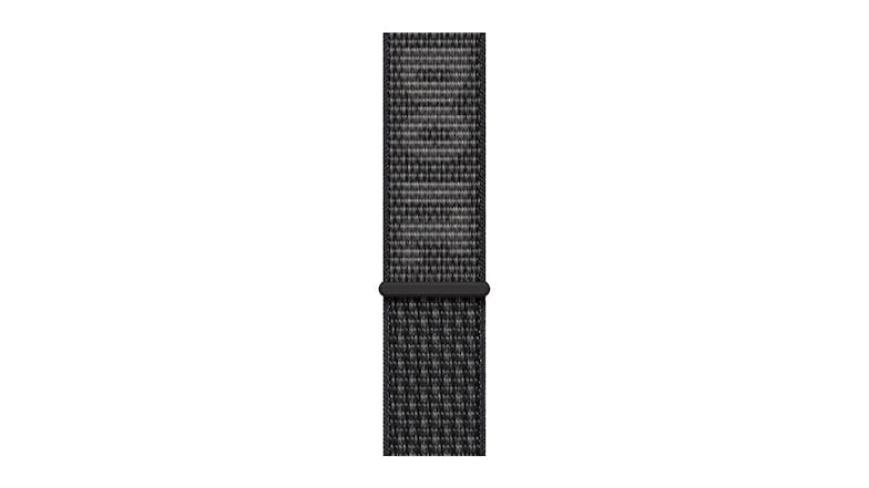 Nike Nylon Sports Loop Watch Strap for Apple Watch 45mm - Black/Summit White