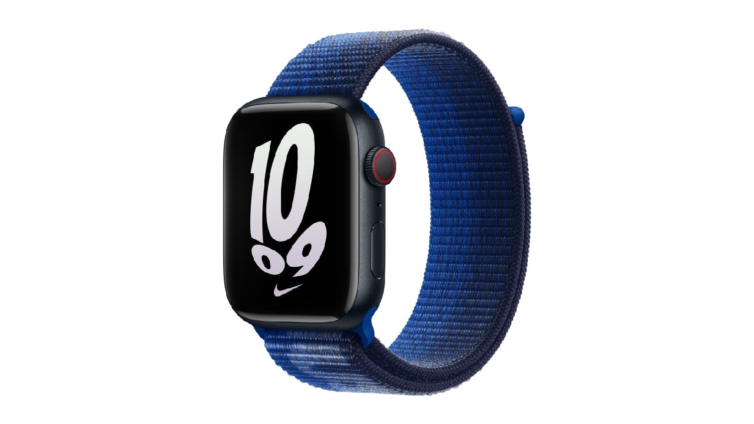 Nike Nylon Sports Loop Watch Strap for Apple Watch 45mm - Game Royal/Midnight Navy