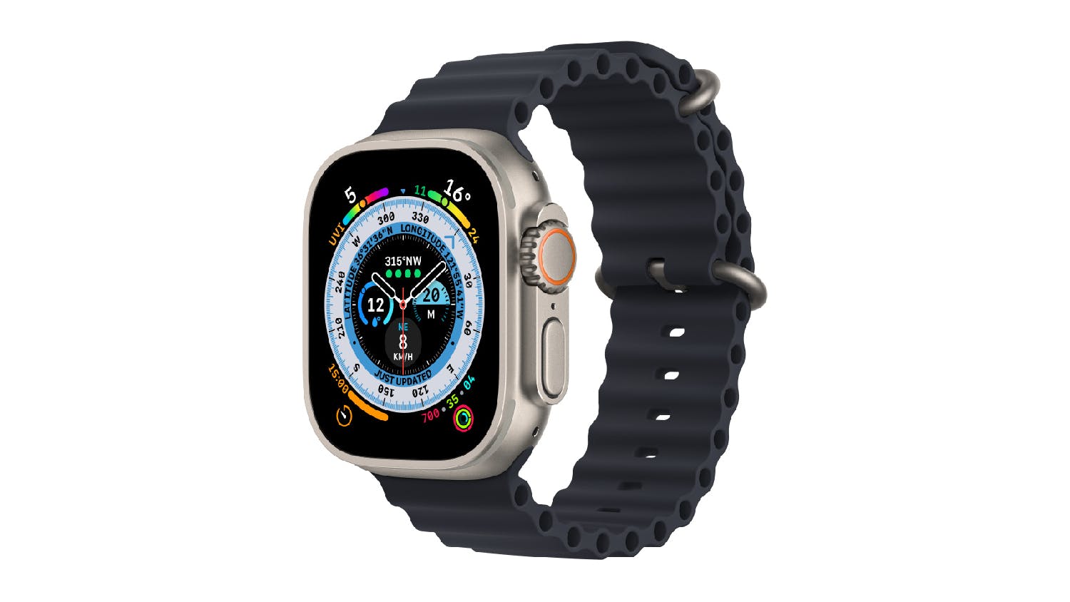Apple Silicone Ocean Band Watch Strap for Apple Watch 49mm - Midnight