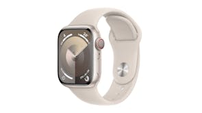 Apple Watch Series 9 - Starlight Aluminium Case with Starlight Sport Band (41mm, GPS, Bluetooth, Small-Medium Band)