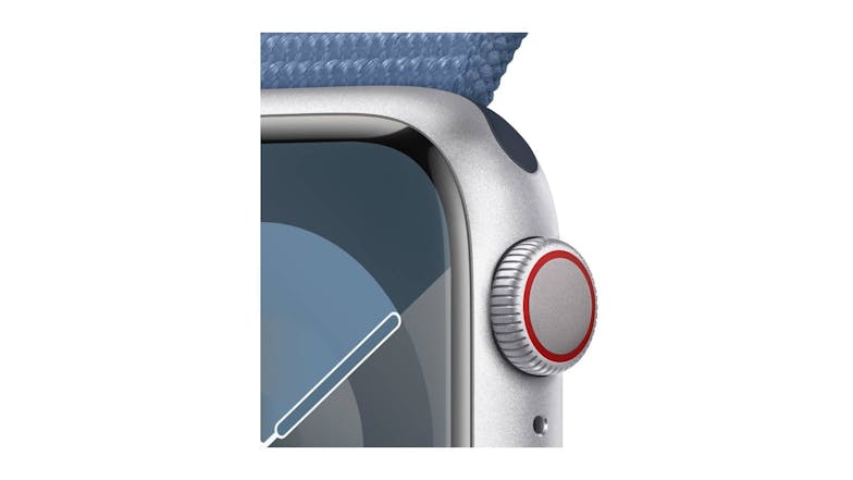 Apple Watch Series 9 - Silver Aluminium Case with Winter Blue Sport Loop (41mm, GPS, Bluetooth)