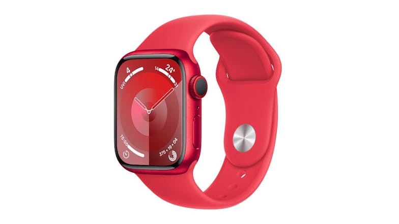 Apple Watch Series 9 - (PRODUCT)RED Aluminium Case with (PRODUCT)RED Sport Band (41mm, GPS, Bluetooth, Small-Medium Band)