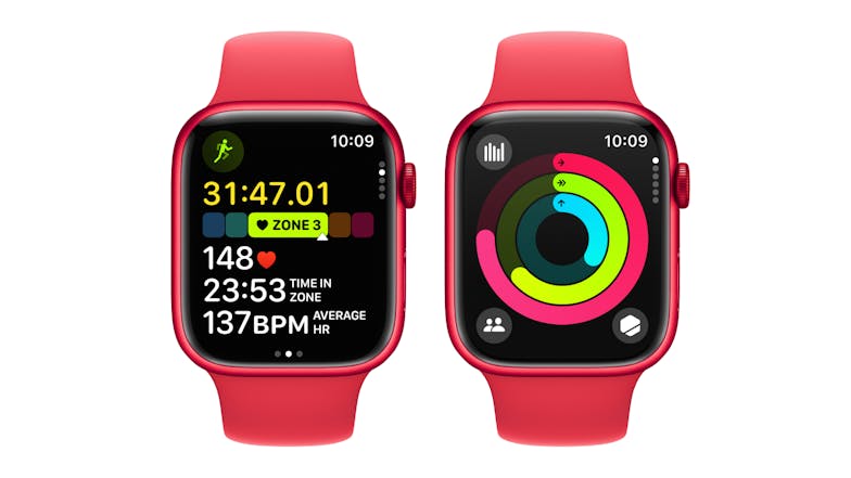 Apple Watch Series 9 - (PRODUCT)RED Aluminium Case with (PRODUCT)RED Sport Band (45mm, GPS, Bluetooth, Medium-Large Band)