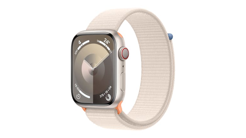 Apple Watch Series 9 - Starlight Aluminium Case with Starlight Sport Loop (45mm, GPS, Bluetooth)