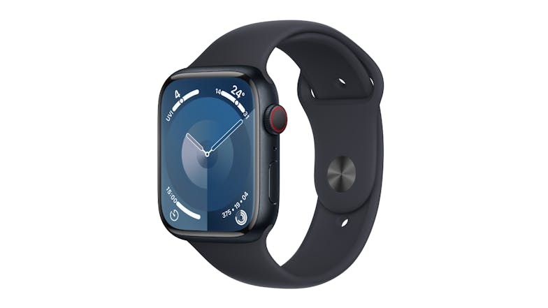 Apple Watch Series 9 - Midnight Aluminium Case with Midnight Sport Band (45mm, GPS, Bluetooth, Medium-Large Band)