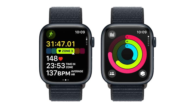 Apple Watch Series 9 - Midnight Aluminium Case with Midnight Sport Loop (45mm, GPS, Bluetooth)