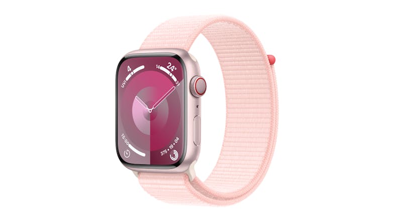 Apple Watch Series 9 - Pink Aluminium Case with Light Pink Sport Loop (45mm, GPS, Bluetooth)