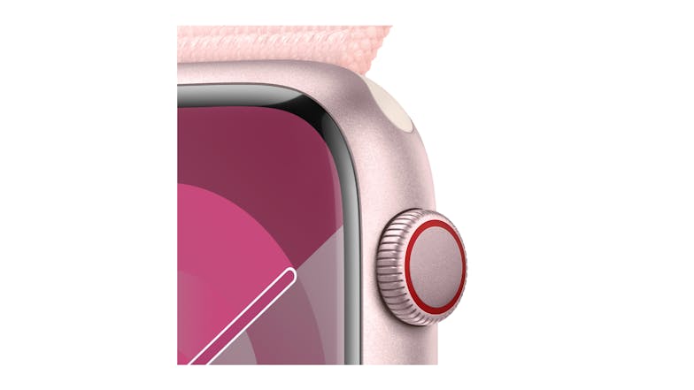 Apple Watch Series 9 - Pink Aluminium Case with Light Pink Sport Loop (45mm, GPS, Bluetooth)
