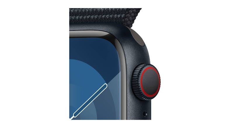 Apple Watch Series 9 - Midnight Aluminium Case with Midnight Sport Loop (41mm, Cellular & GPS, Bluetooth)