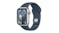 Apple Watch Series 9 - Silver Aluminium Case with Storm Blue Sport Band (41mm, Cellular & GPS, Bluetooth, Medium-Large Band)