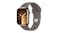 Apple Watch Series 9 - Gold Stainless Steel Case with Clay Sport Band (41mm, Cellular & GPS, Bluetooth, Small-Medium Band)