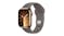 Apple Watch Series 9 - Gold Stainless Steel Case with Clay Sport Band (41mm, Cellular & GPS, Bluetooth, Medium-Large Band)