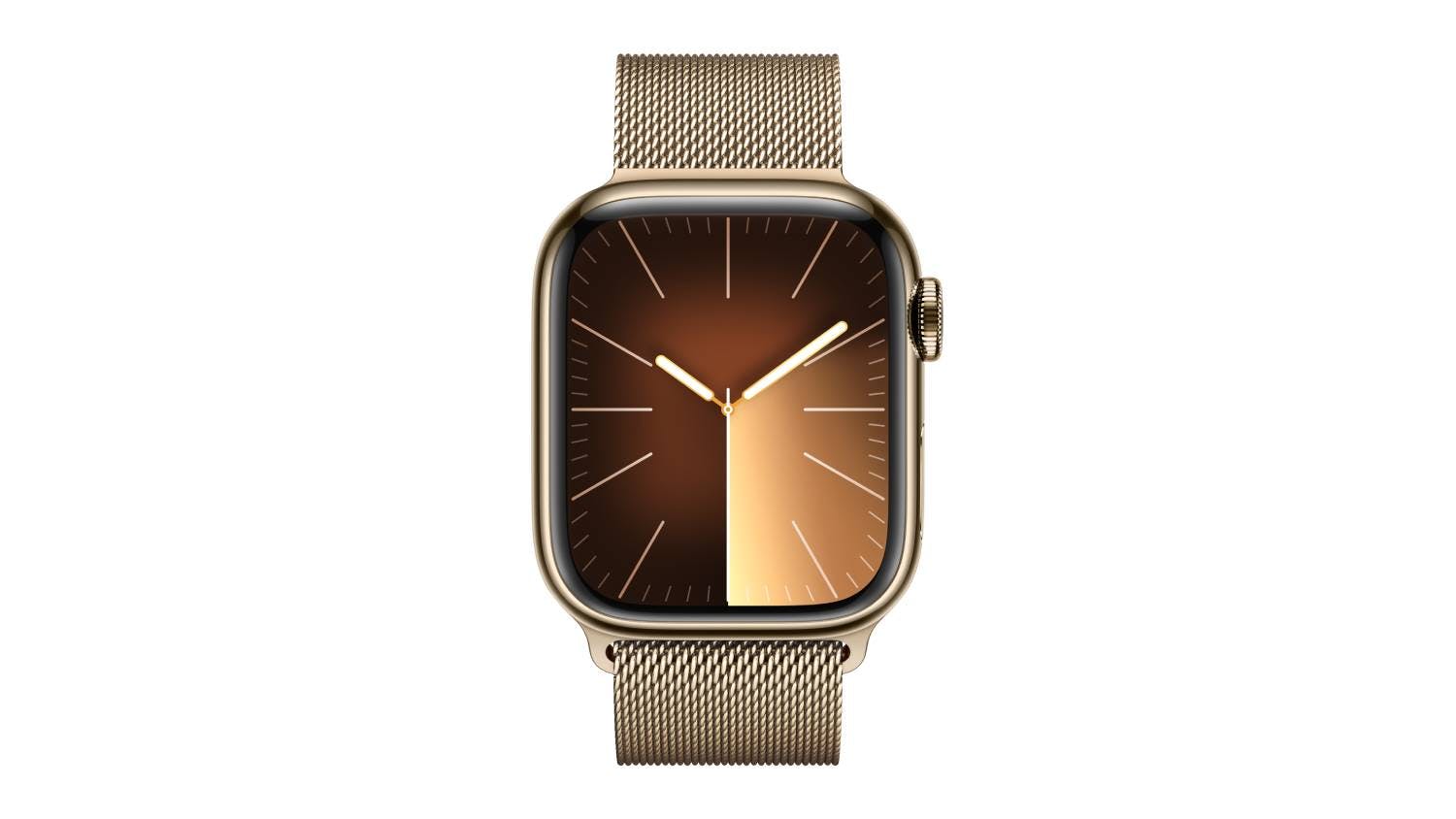 Apple Watch Series 9 - Gold Stainless Steel Case with Gold Milanese Loop (41mm, Cellular & GPS, Bluetooth)