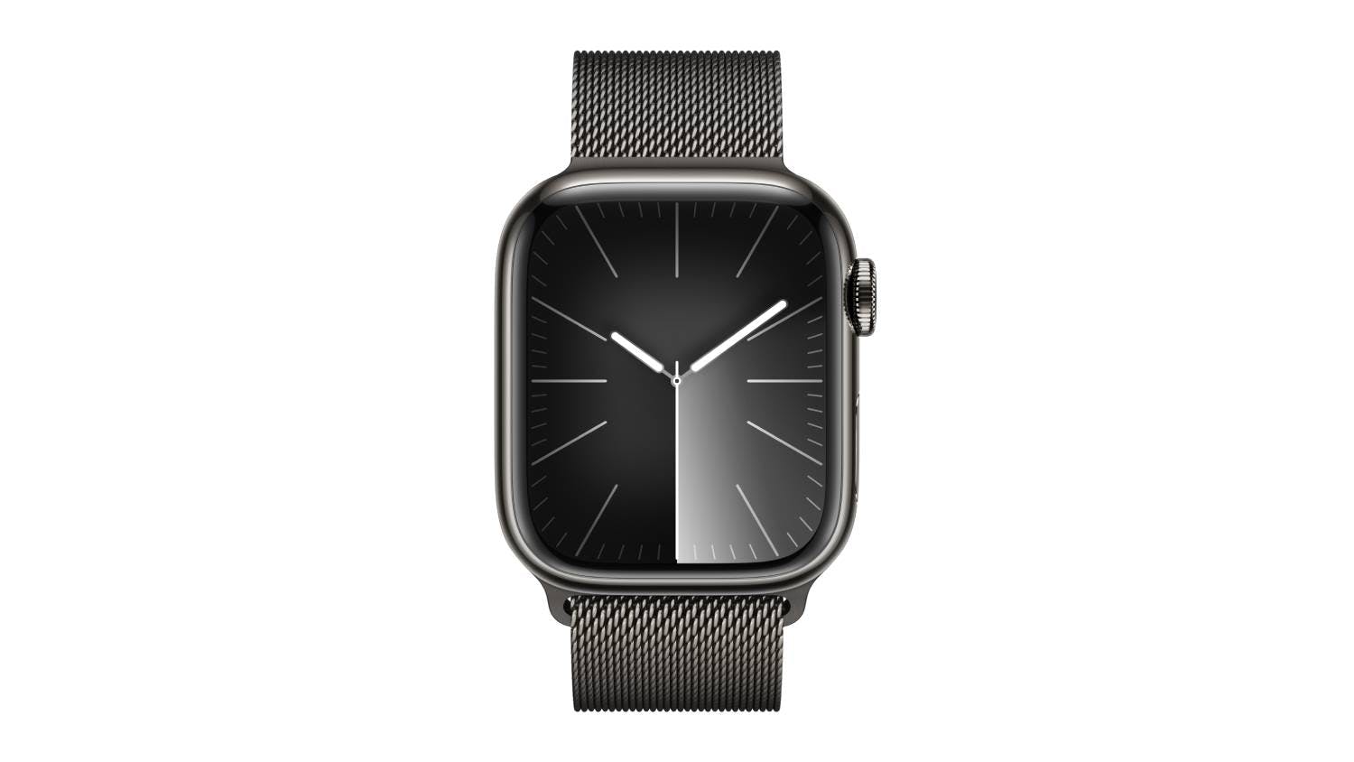 Apple Watch Series 9 - Graphite Stainless Steel Case with Graphite Milanese Loop (41mm, Cellular & GPS, Bluetooth)