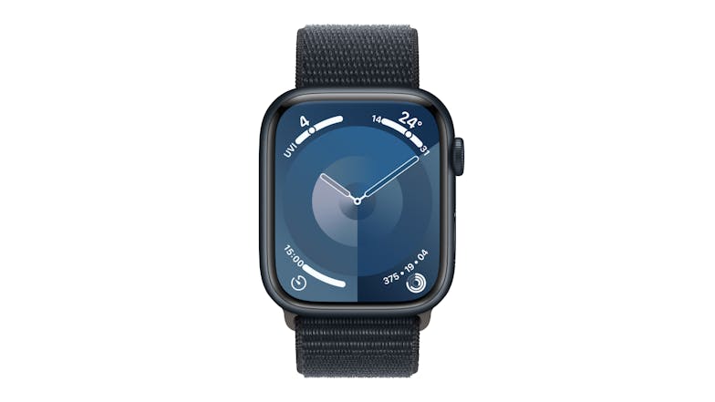 Apple Watch Series 9 - Midnight Aluminium Case with Midnight Sport Loop (45mm, Cellular & GPS, Bluetooth)