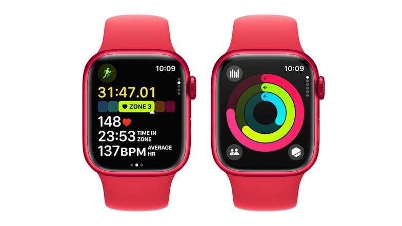Apple Watch Series 9 - (PRODUCT)RED Aluminium Case with (PRODUCT)RED Sport Band (41mm, Cellular & GPS, Bluetooth, Medium-Large Band)