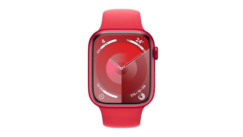 Apple Watch Series 9 - (PRODUCT)RED Aluminium Case with (PRODUCT)RED Sport Band - S/M (45mm, Cellular & GPS, Bluetooth)