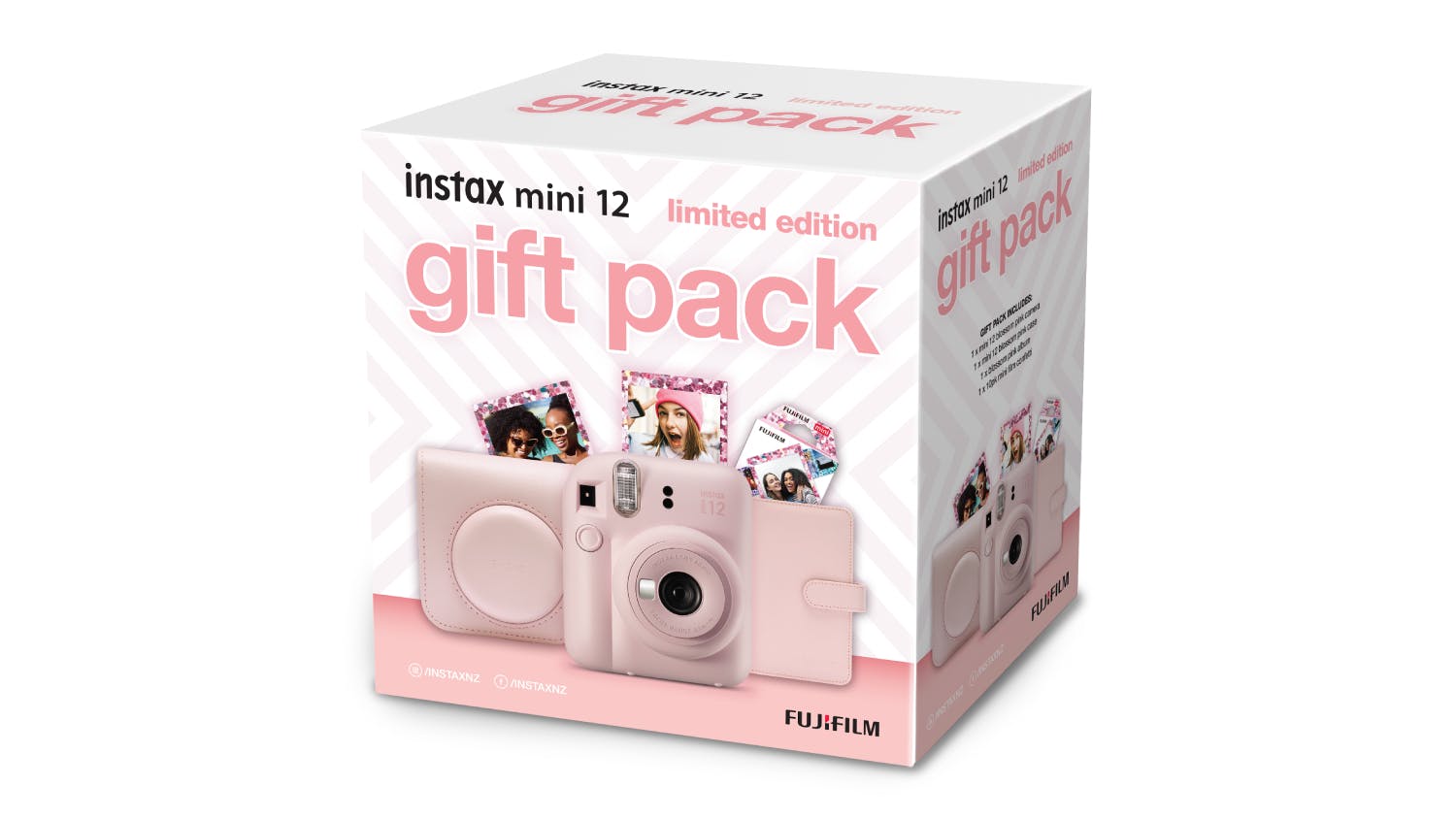 Fujifilm Instax Mini 12 Instant Film Camera - Blossom Pink + Film + Case,  Bundle