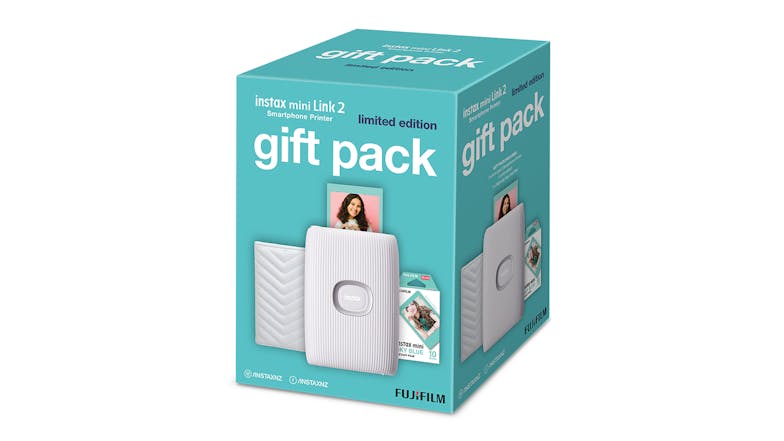 Instax Mini Link 2 86mm x 54mm Photo Printer - Clay White (2023 Limited Edition Gift Pack)