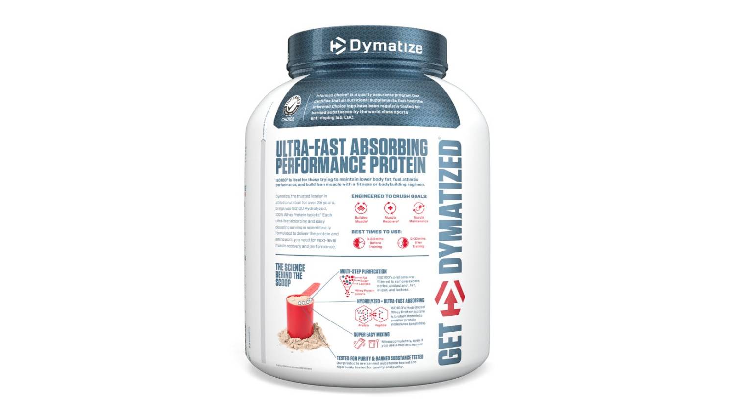 Dymatize ISO-100 Isolate Whey Protein Suppliment - Chocolate Peanut Butter (70 srv.)