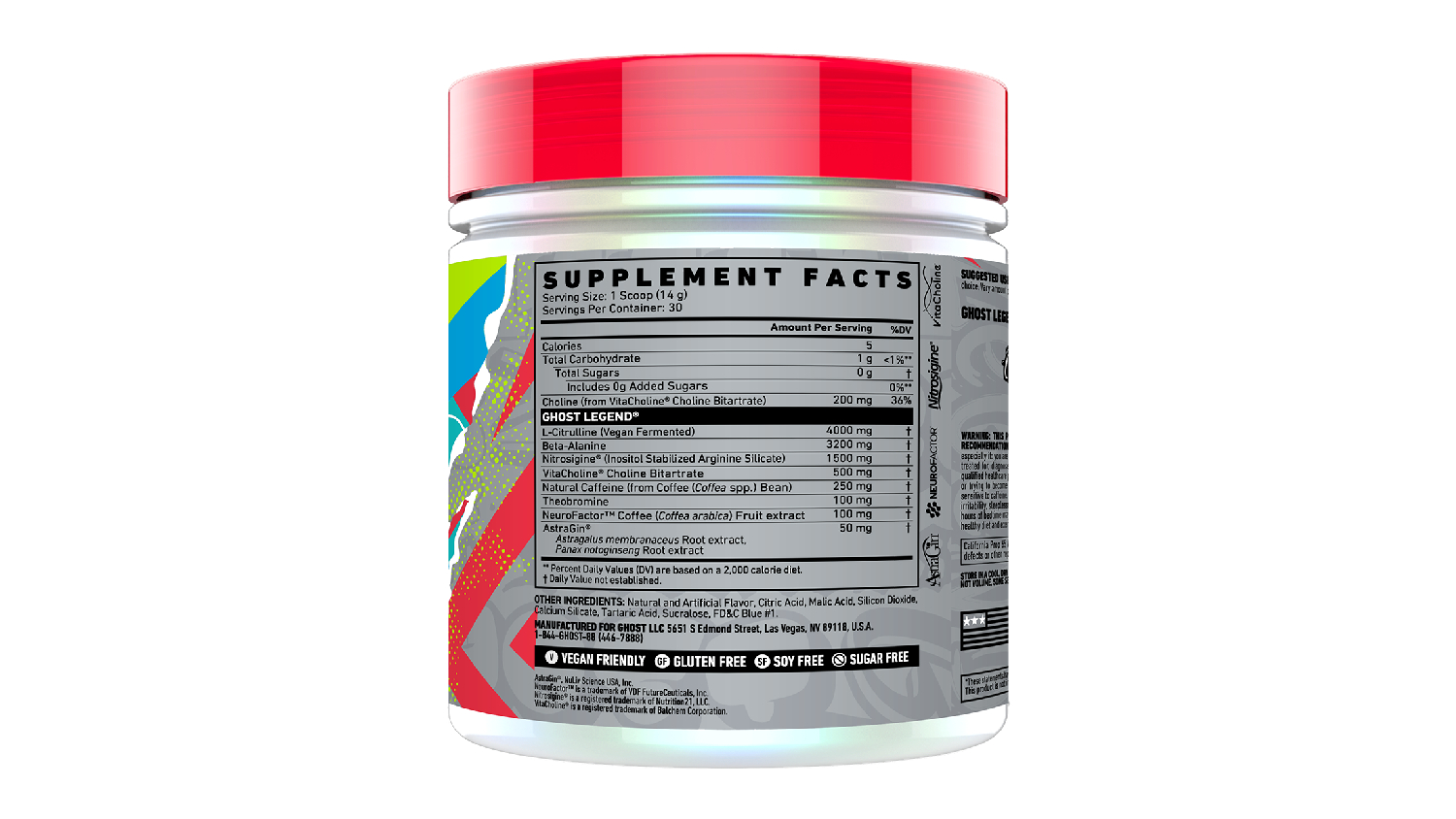 Ghost Legend V3 PreWorkout Blue Raspberry (30 srv.) Harvey Norman